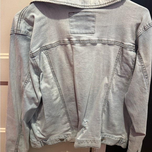 Mudd Light Blue Distressed Denim Jacket - Picture 3 of 3
